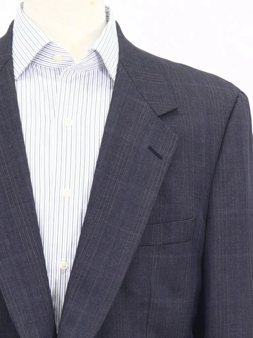 Southwick 42L Blue Blazer Sport Coat Jacket 2-Button Check W869